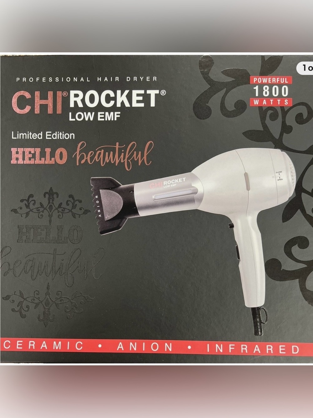 CHI Rocket Low EMF Hair Dryer - White (Limited Edition)